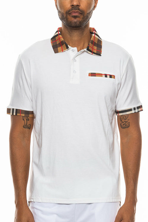 Coverly’s Checkered Detail Polo