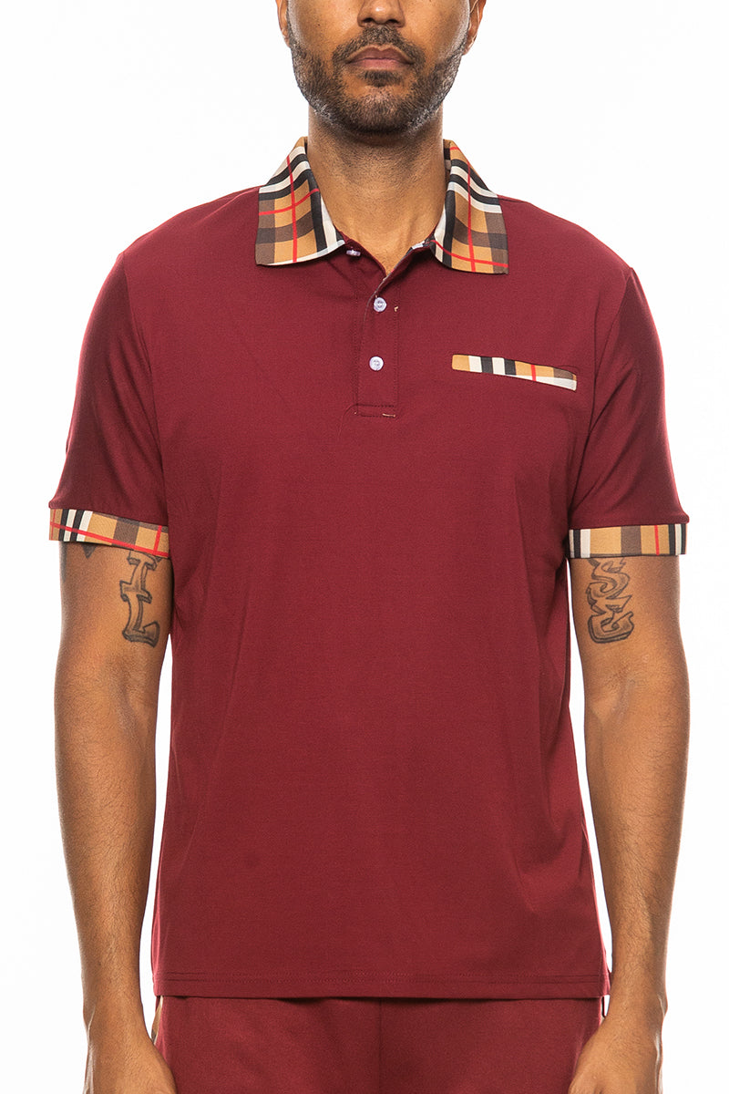 Coverly’s Checkered Detail Polo