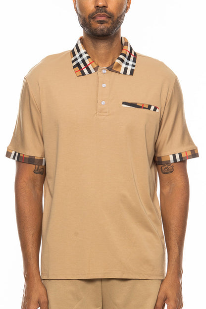 Coverly’s Checkered Detail Polo