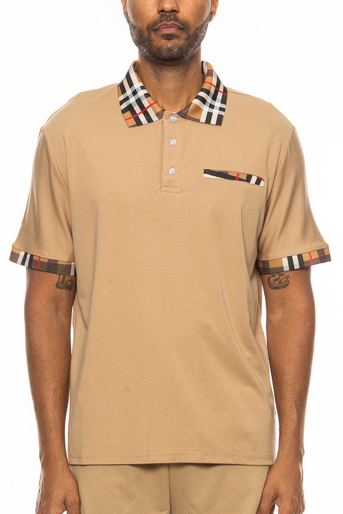 Coverly’s Checkered Detail Polo