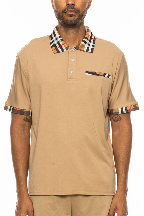 Coverly’s Checkered Detail Polo