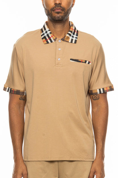 Coverly’s Checkered Detail Polo