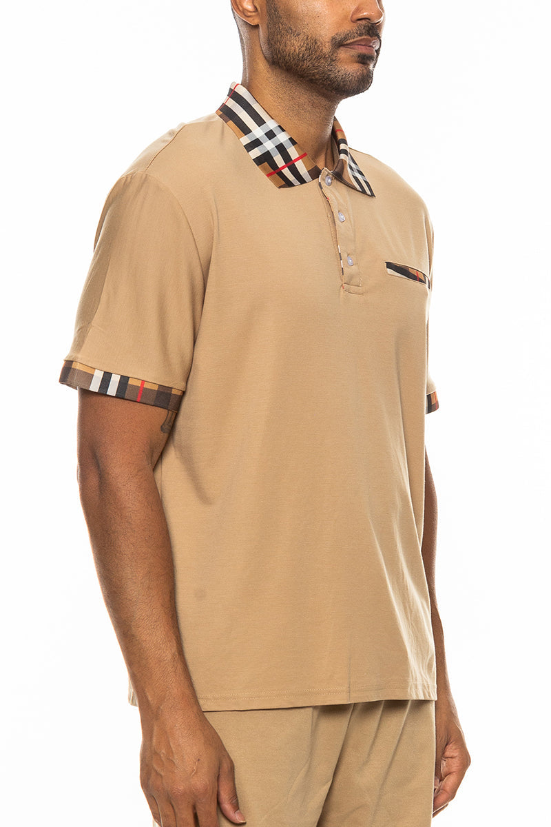 Coverly’s Checkered Detail Polo