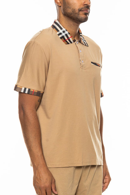 Coverly’s Checkered Detail Polo