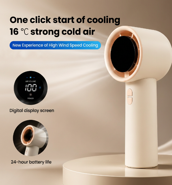 IMYCOO Handheld LED Display Fan PRO