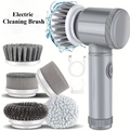 Electric Spin Scrubber, Bathroom Cordless Cleaning Brush Power Scrubber with 5 Replaceable Brush Heads, Electric Cleaning Brush