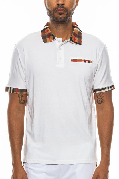 Coverly’s Checkered Detail Polo