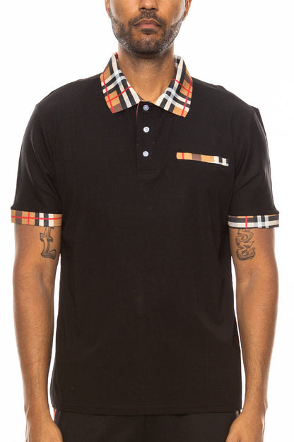 Coverly’s Checkered Detail Polo