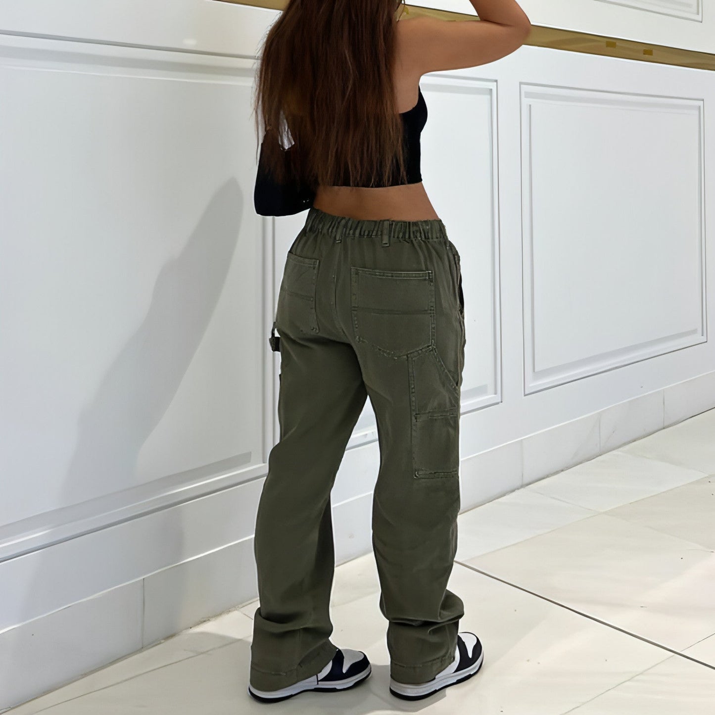 Coverly’s– High Waist Straight-Leg Utility Jeans for Women