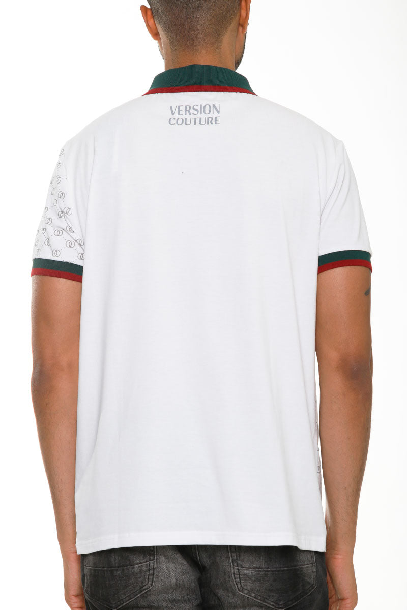 Coverly’s Italian Print Collared Polo Shirt