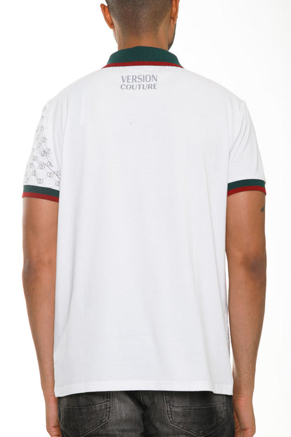 Coverly’s Italian Print Collared Polo Shirt