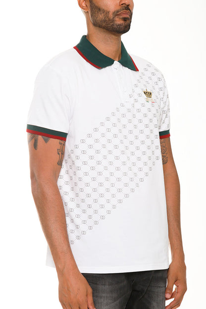 Coverly’s Italian Print Collared Polo Shirt